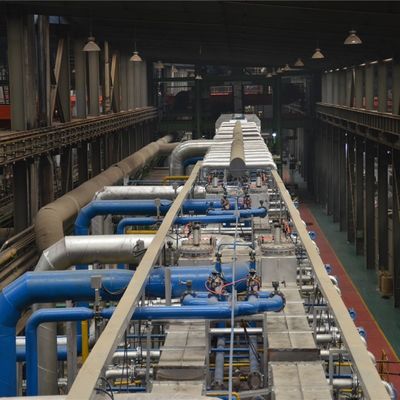 জিঙ্ক হট ডিপ গ্যালভানাইজিং প্রোডাকশন লাইন 0.35-0.65 মিমি 550-1250 মিমি